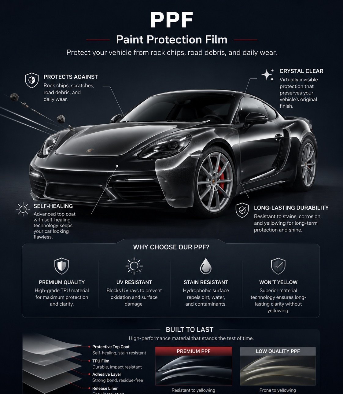 Paint protection film service illustration