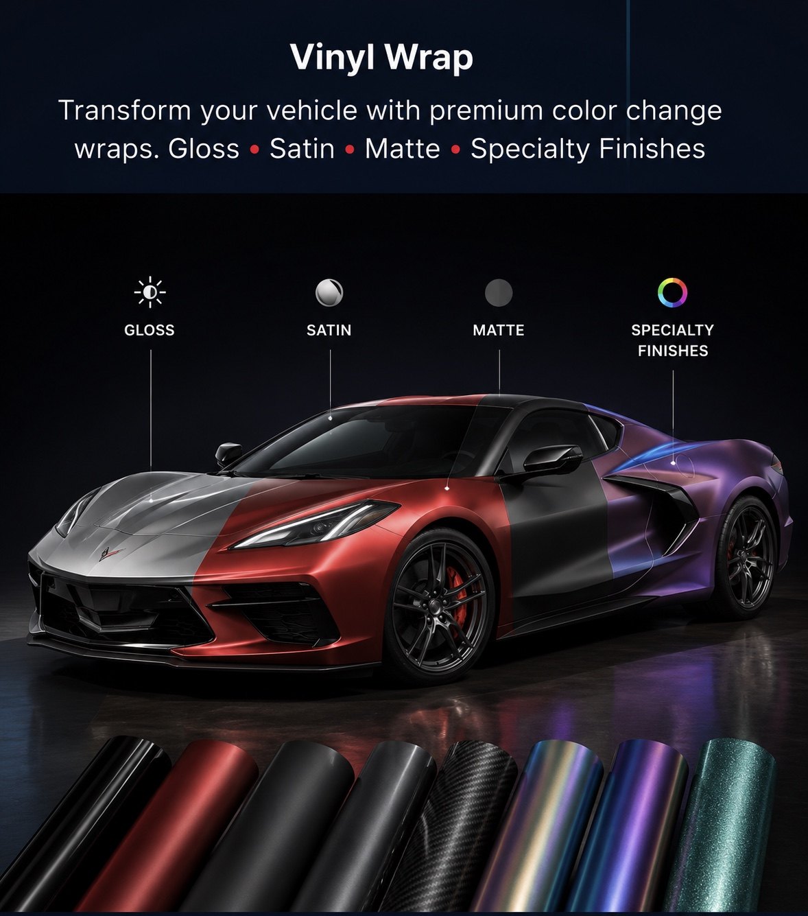 Vinyl wrap service illustration